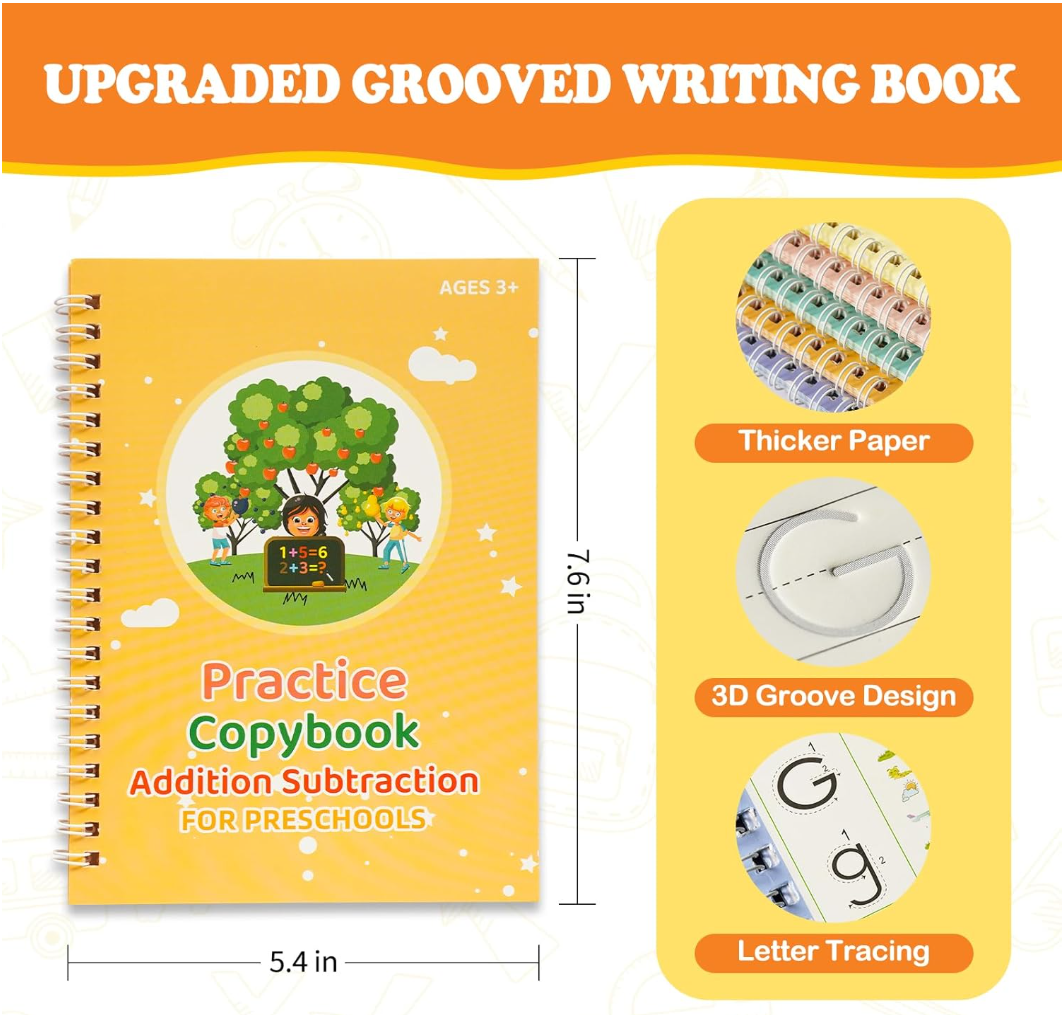 Magic Grooved Handwriting Practice Books